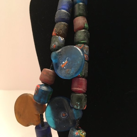 Handmade Millefiori Art Glass Necklace - Picture 11 of 14
